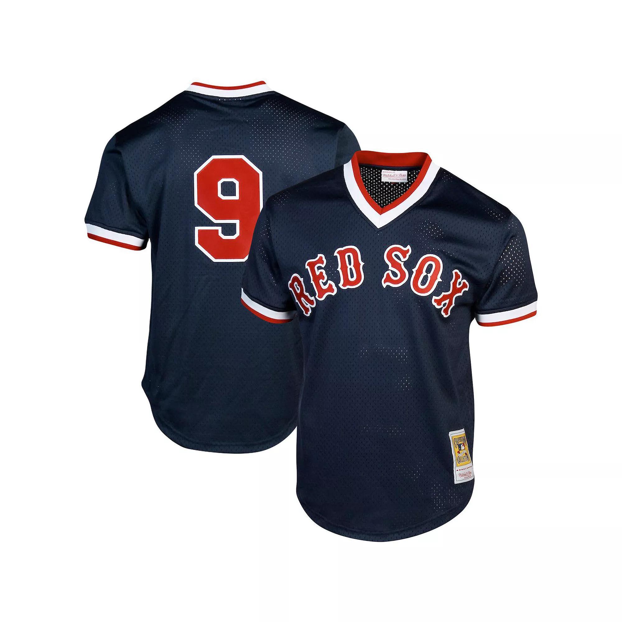 Men's Mitchell & Ness Ted Williams Navy Boston Red Sox Cooperstown Collection Big & Tall Mesh Batting Practice Jersey, Size: 6XB, Blue Product Image