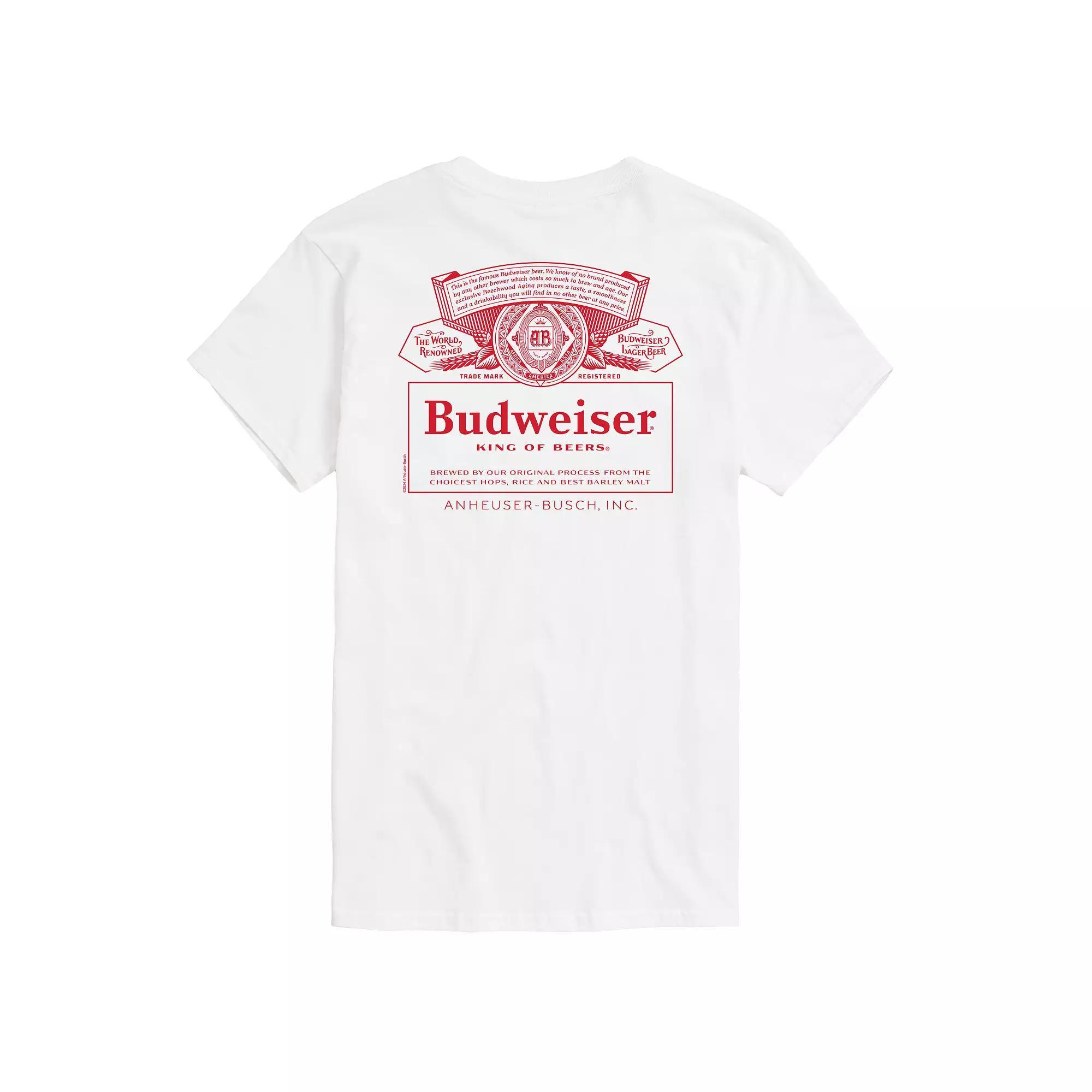 Big & Tall Budweiser King Of Beers Graphic Tee, Men's, Size: 3XB, White Product Image