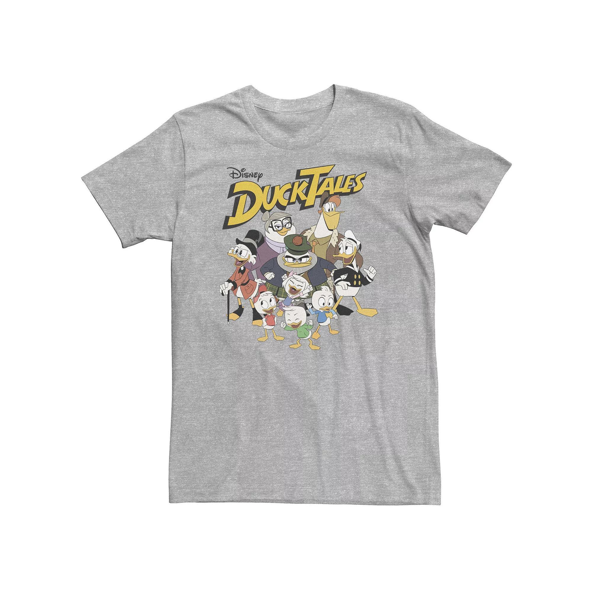Big & Tall Disney DuckTales Group Shot Logo Tee, Men's, Size: 4XLT, Athletic Grey Product Image