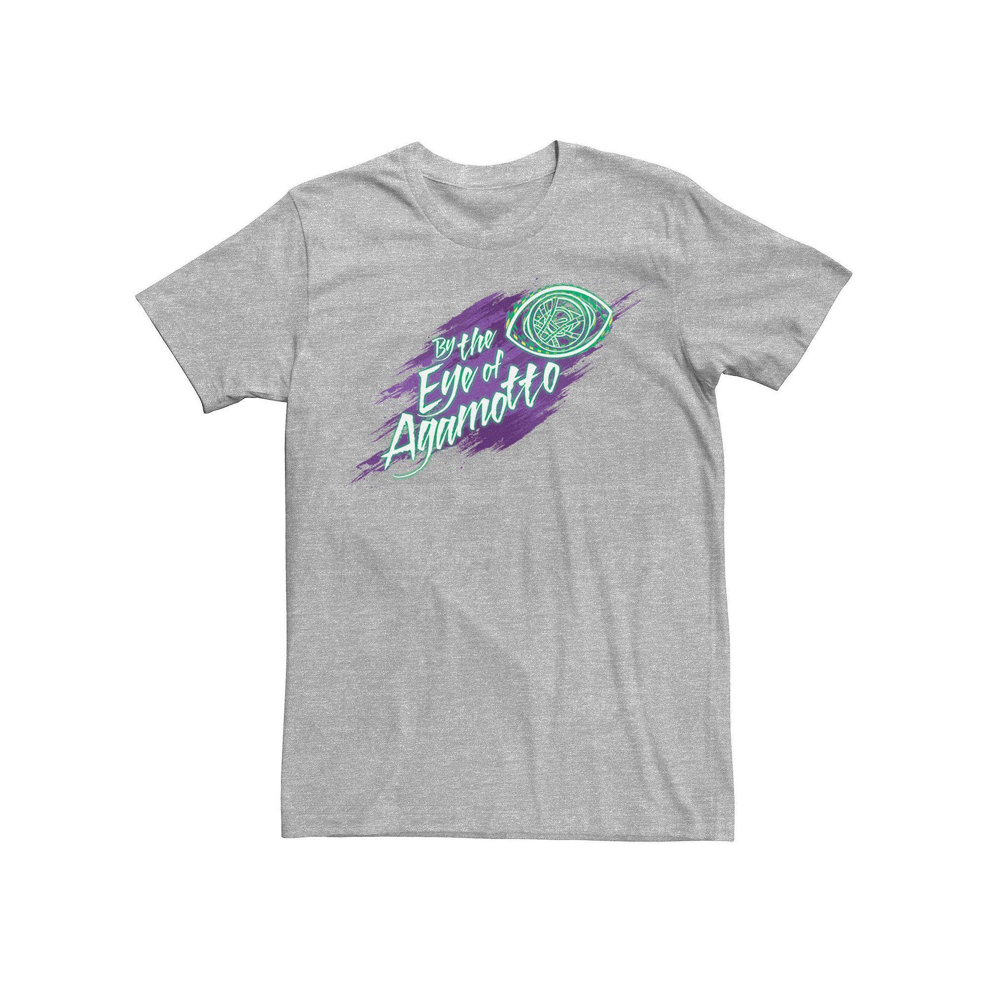 Men's Marvel Doctor Strange By The Eye Of Agamotto Neon Logo Tee, Size: XXL, Athletic Grey Product Image