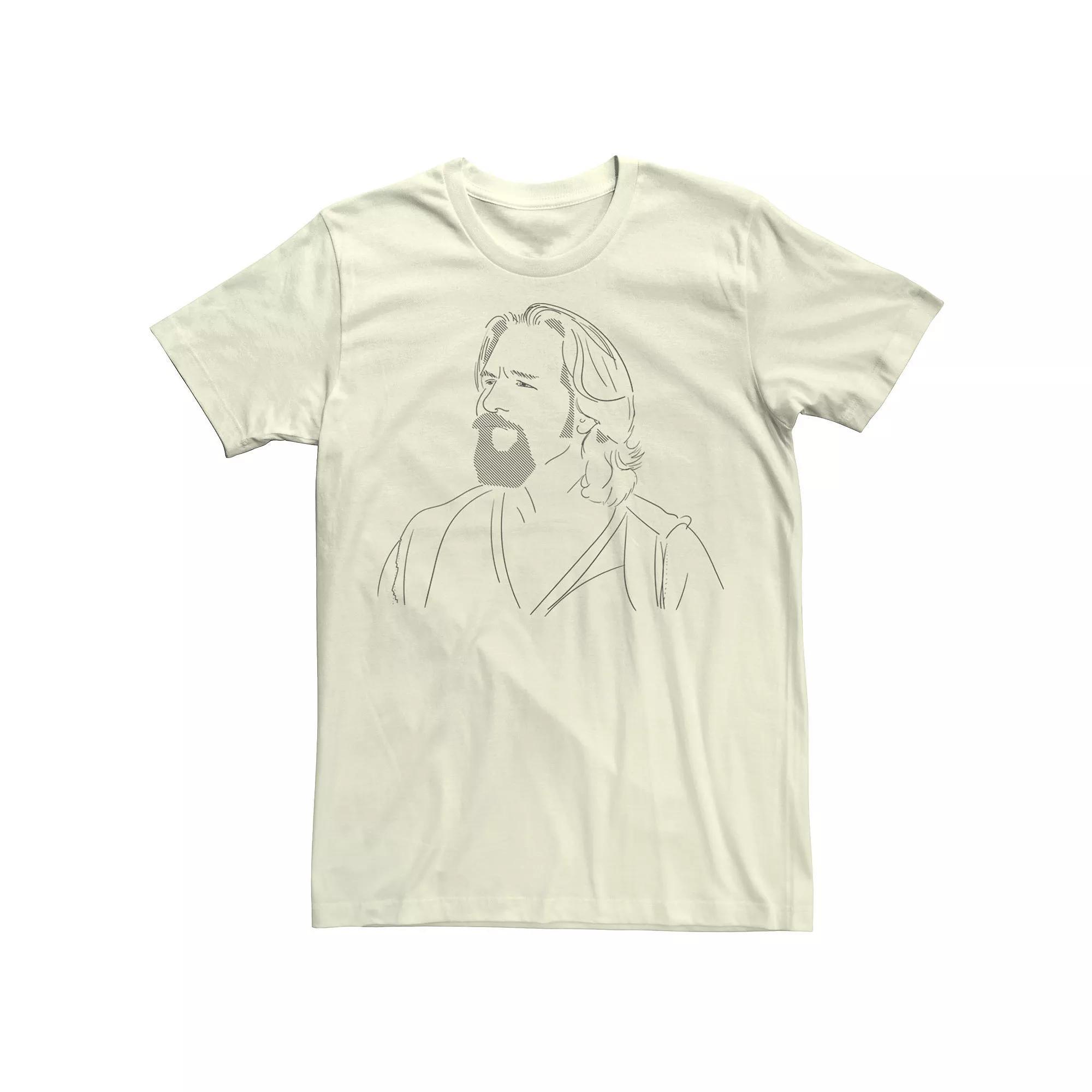 Mens The Big Lebowski The Dude Portrait Sketch Tee Product Image
