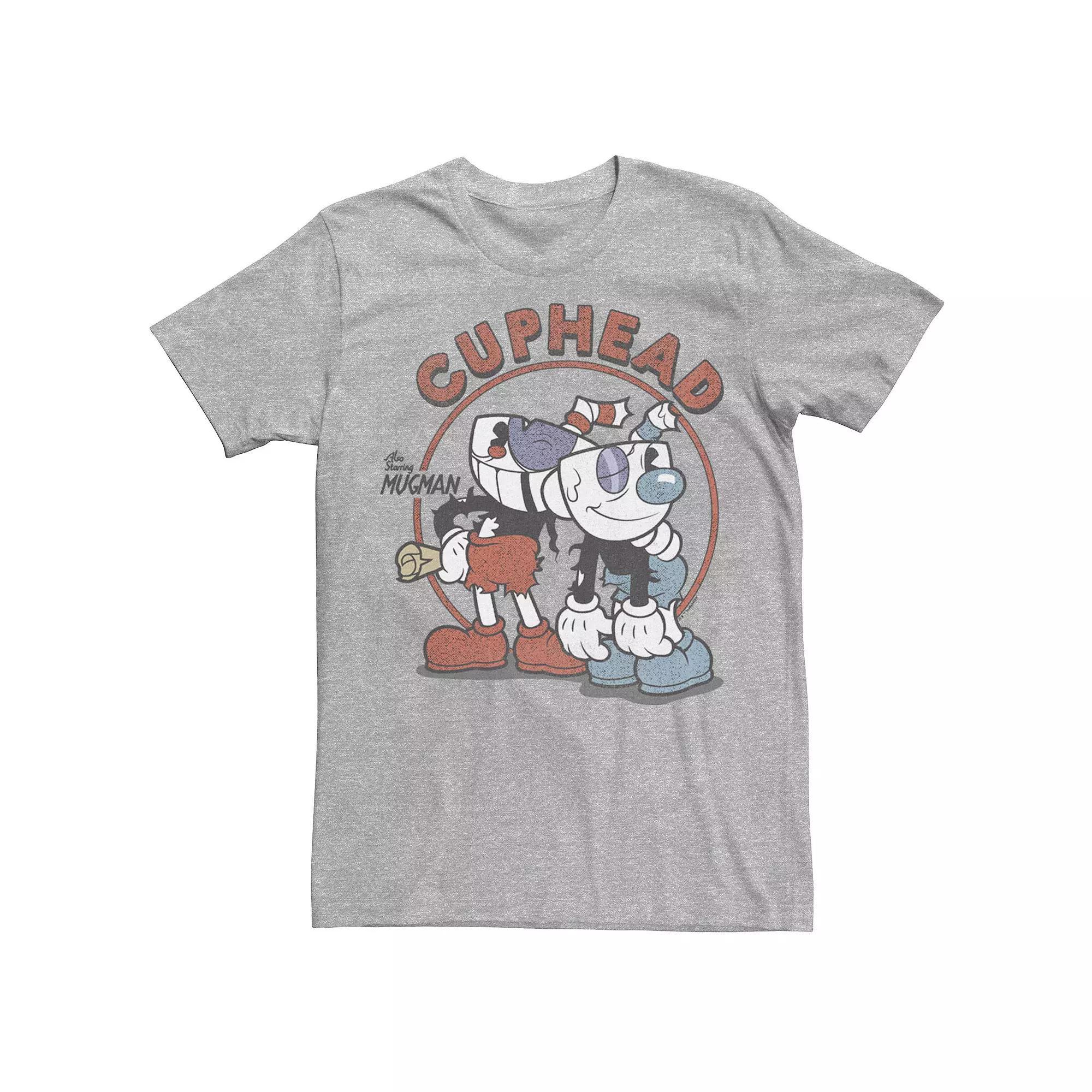 Boys 8-20 Cuphead and Mugman Rough and Ready Tee, Boy's, Size: XS, Athletic Grey Product Image