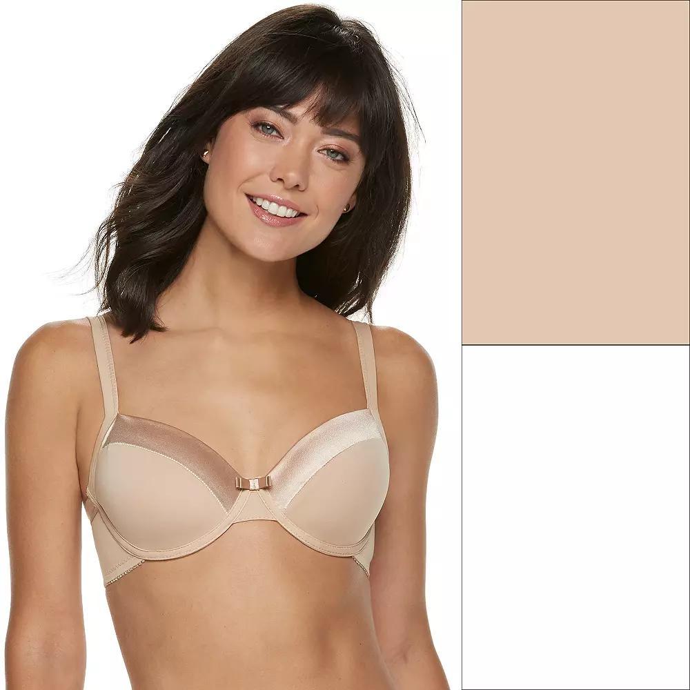 Women's Lunaire Underwire Balconette Tuxedo Bra 2451K, Size: 44 C, Nude White Product Image