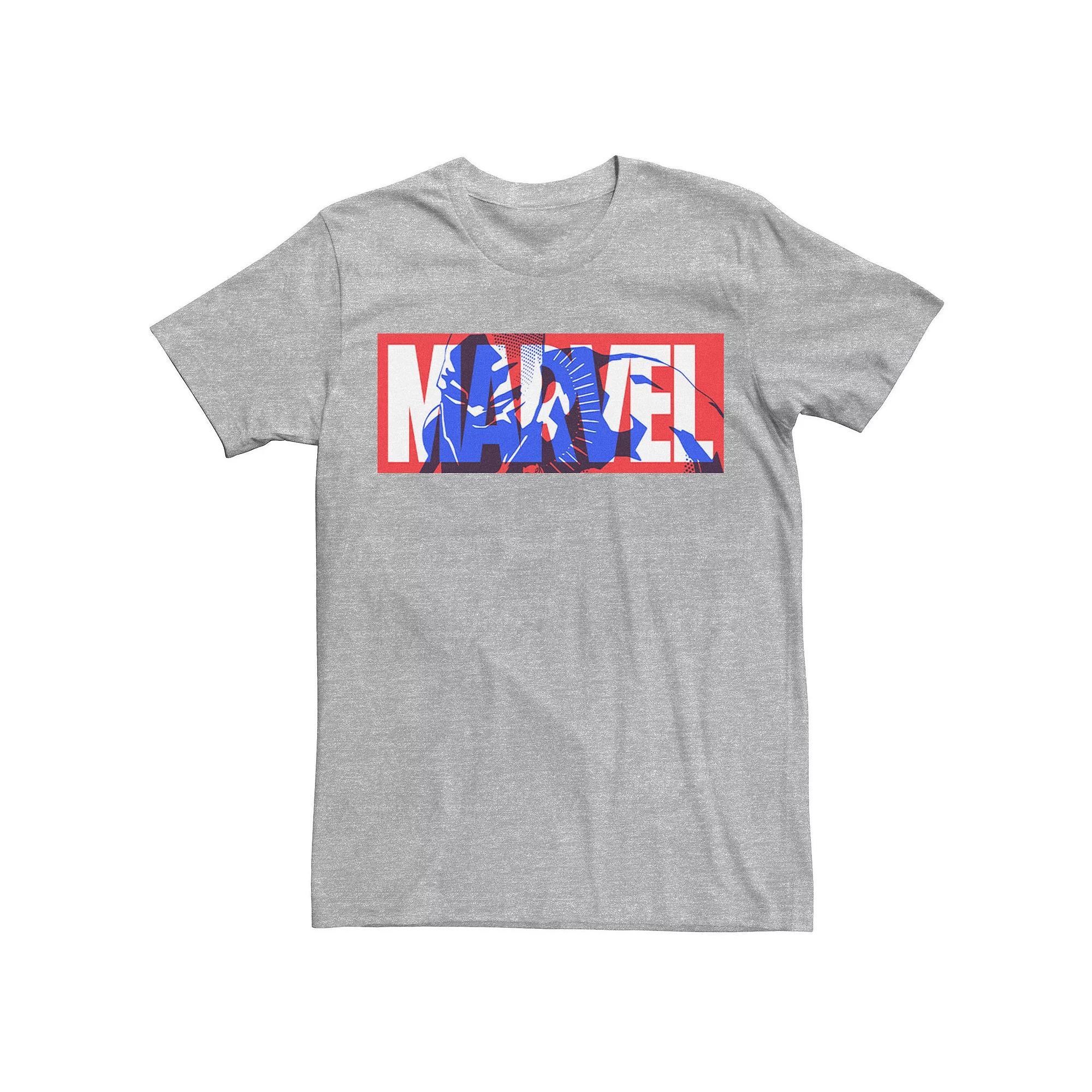 Men's Marvel Black Panther Large Classic Movie Logo Tee, Size: 3XL, Athletic Grey Product Image