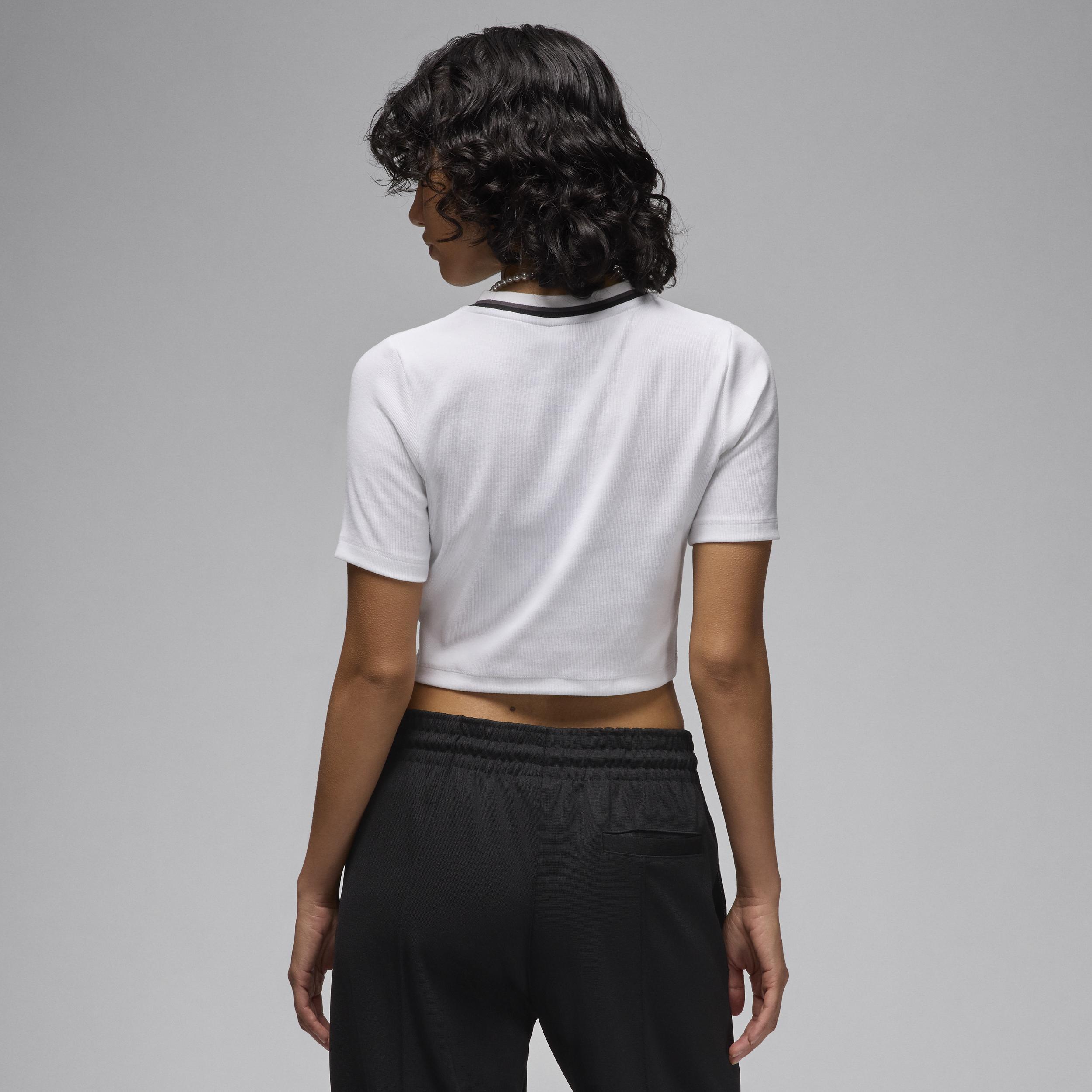Womens Short-Sleeve Knit Top Product Image