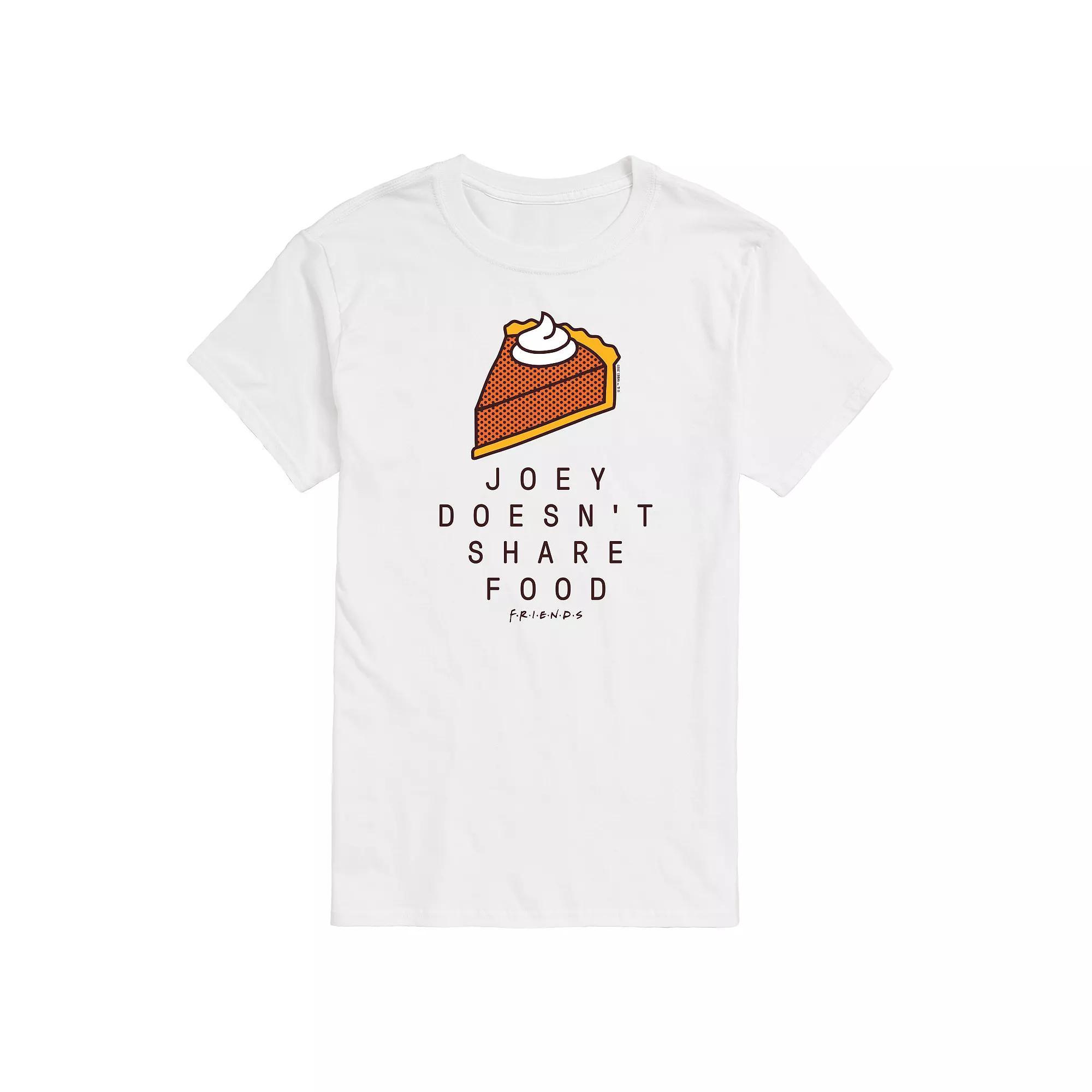 Men's Friends Joey Doesn't Share Food Graphic Tee, Size: Medium, White Product Image