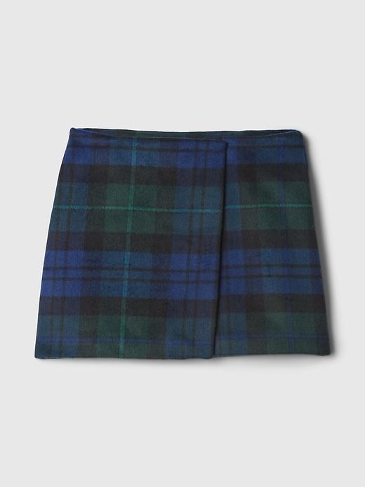 Plaid Wrap Mini Skirt Product Image