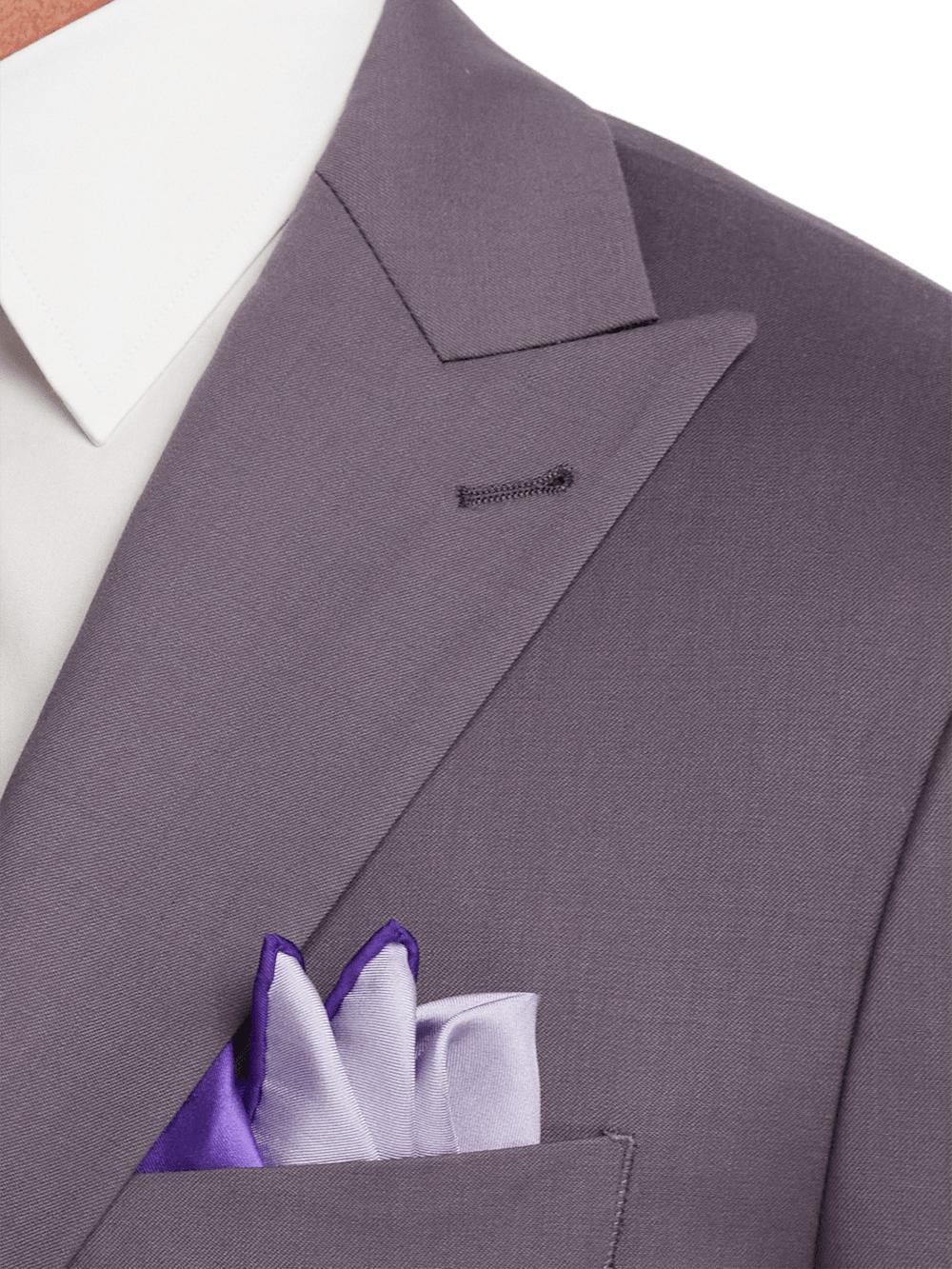 Wool Stretch Peak Lapel Suit - Slate Purple Product Image