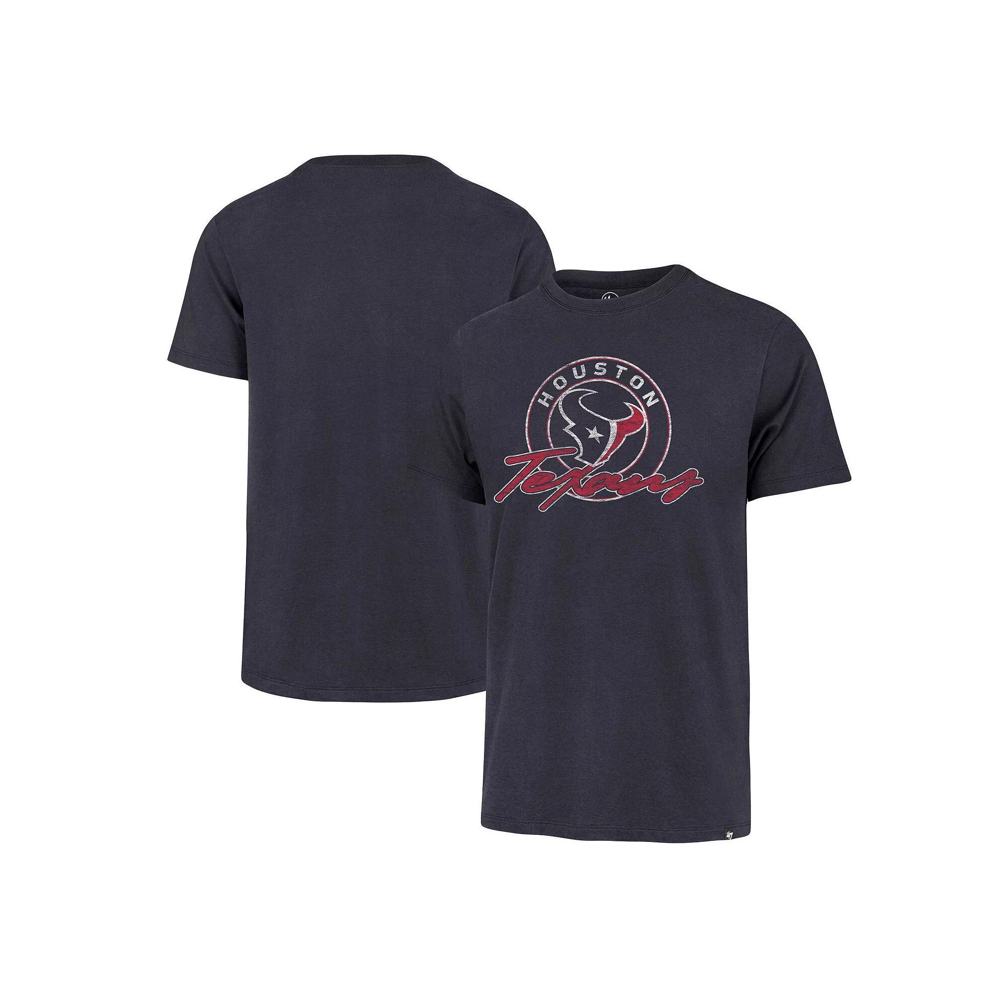 Men's '47 Navy Houston Texans Last Call Franklin T-Shirt, Size: Large, Blue Product Image