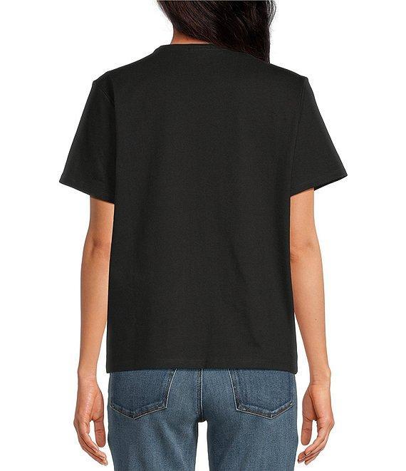Good American Cotton Classic Crew Neckline Short Sleeve Tee Product Image