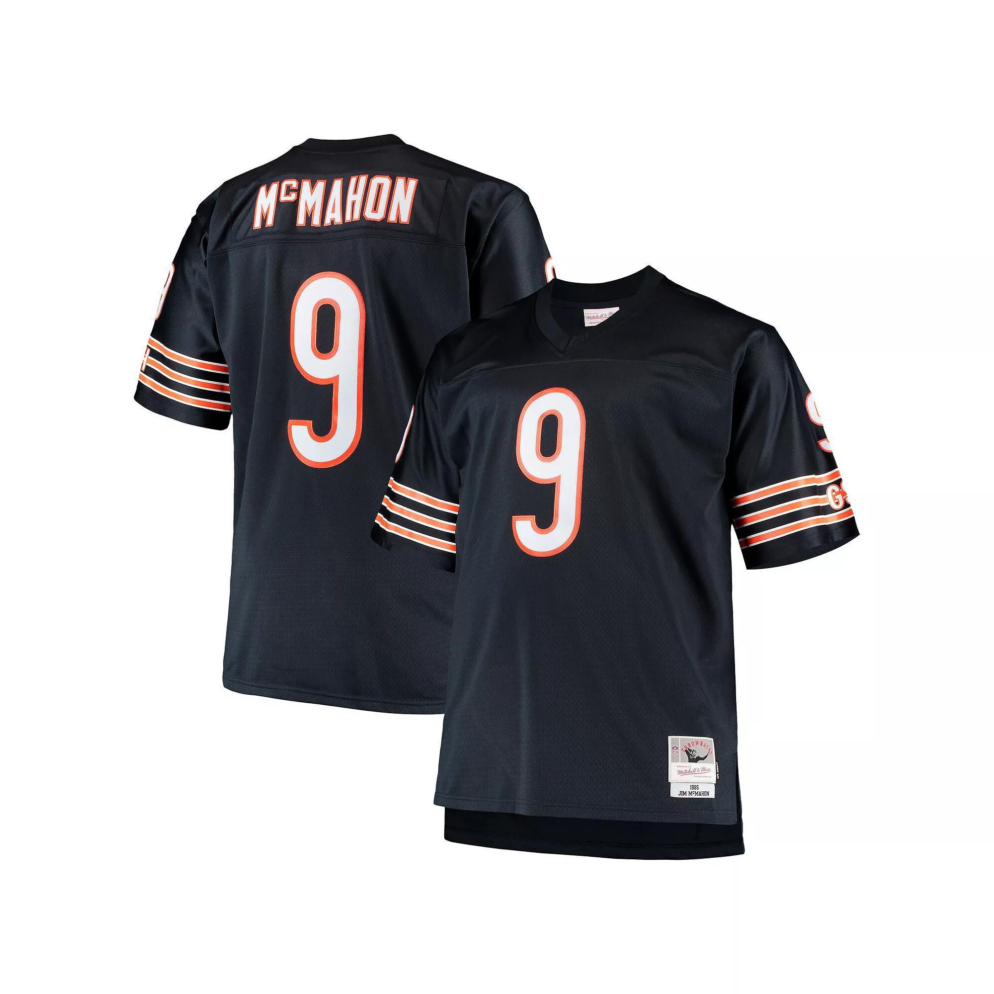 Men's Mitchell & Ness Jim McMahon Navy Chicago Bears Big & Tall 1985 Retired Player Replica Jersey, Size: 6XB, Blue Product Image