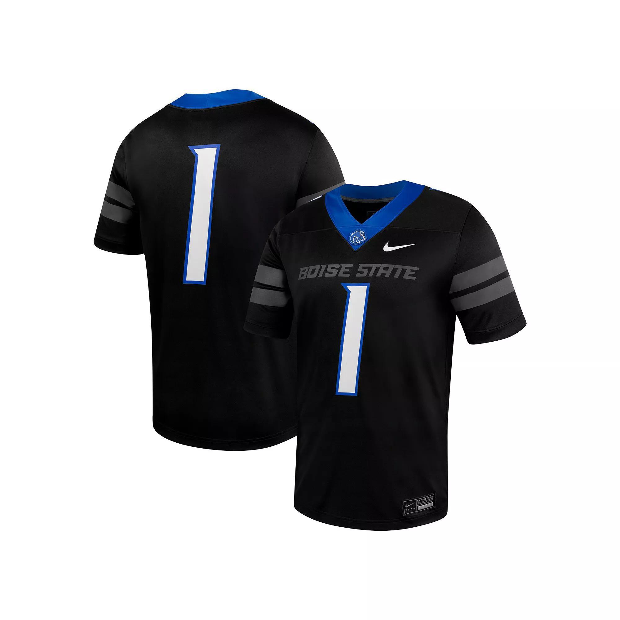 Men's Nike #1 Black Boise State Broncos Untouchable Football Jersey, Size: XL Product Image