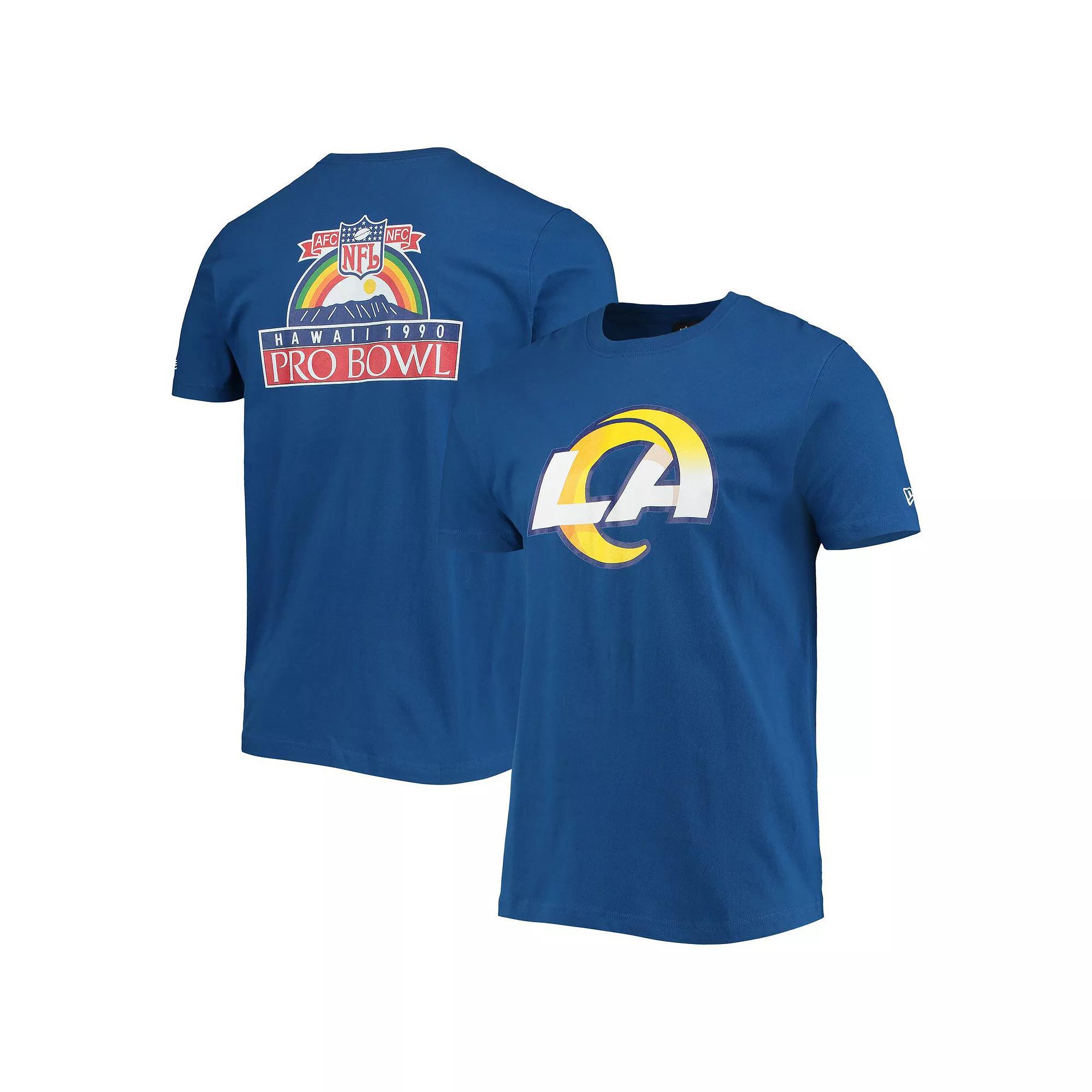 Men's New Era Royal Los Angeles Rams 1990 Pro Bowl T-Shirt, Size: Large, Blue Product Image