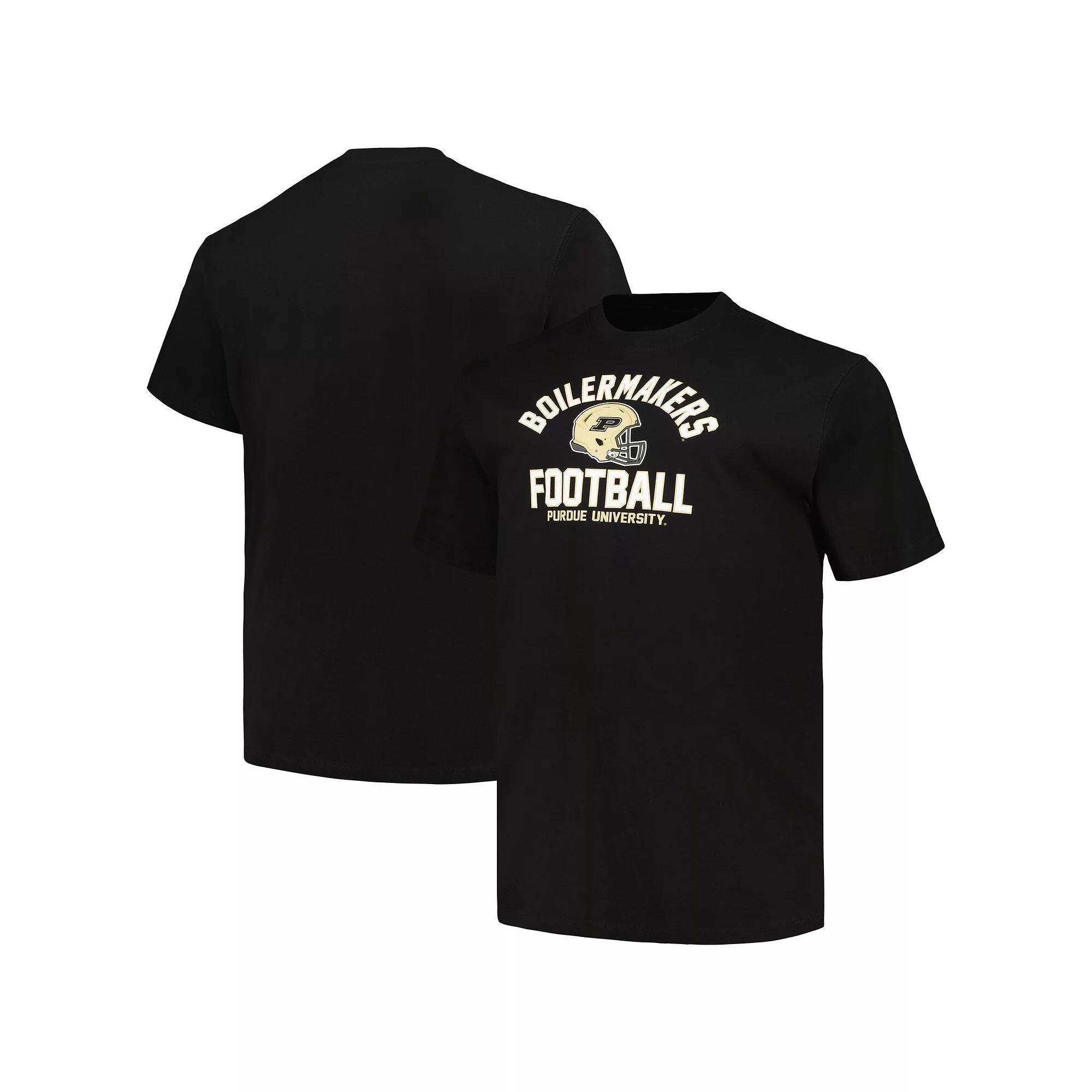 Men's Champion Black Purdue Boilermakers Big & Tall Football Helmet T-Shirt, Size: XLT Product Image