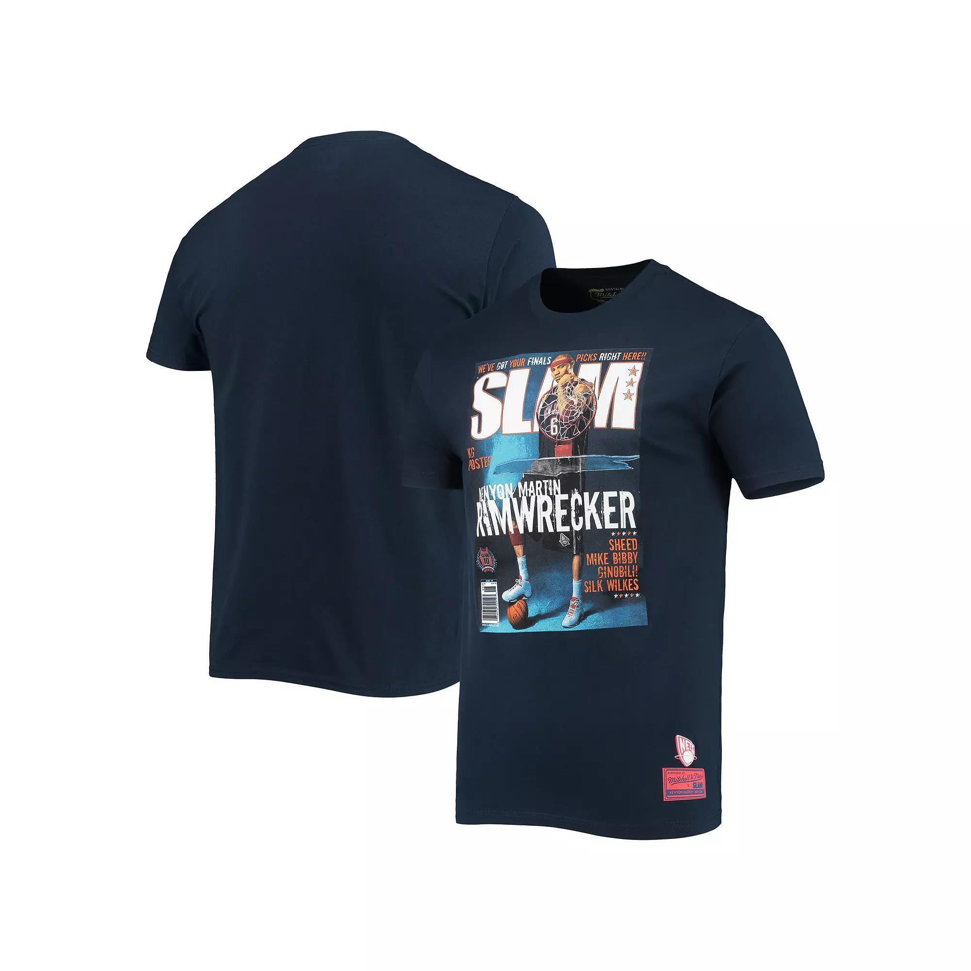 Mens Mitchell & Ness Kenyon Martin Navy New Jersey Nets Slam Player T-Shirt Nba Blue Product Image
