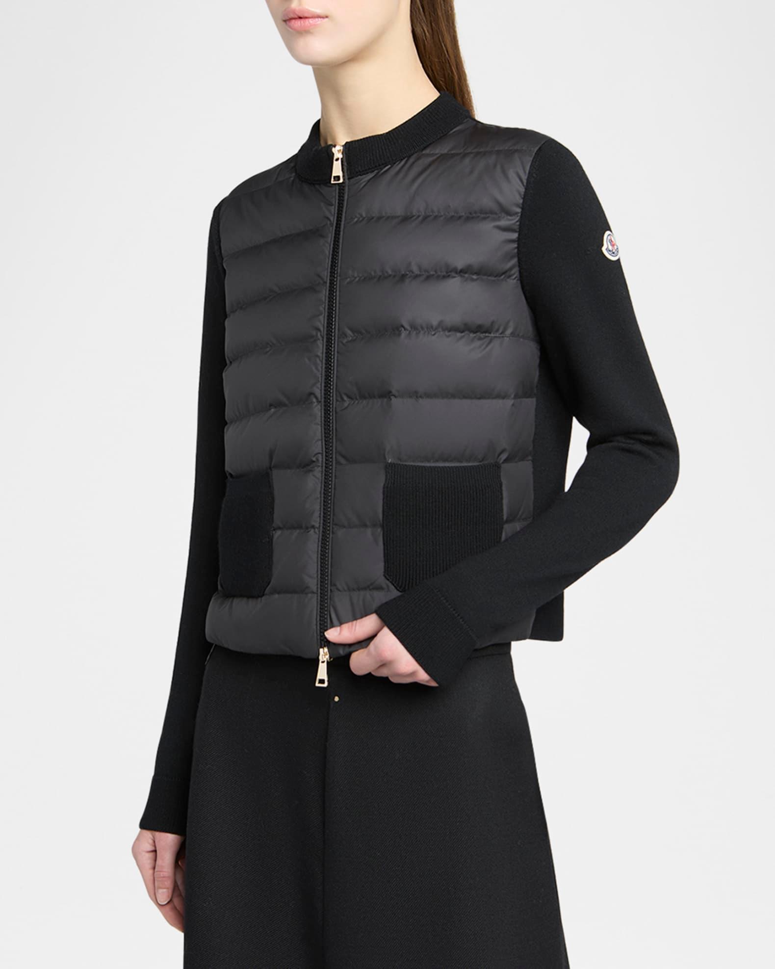 Padded Wool Zip-Up Cardigan Product Image