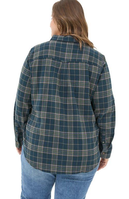 FatFace Women's Plus Size Olivia Check Shirt in Dark Teal Green at Nordstrom, Size 14 Product Image