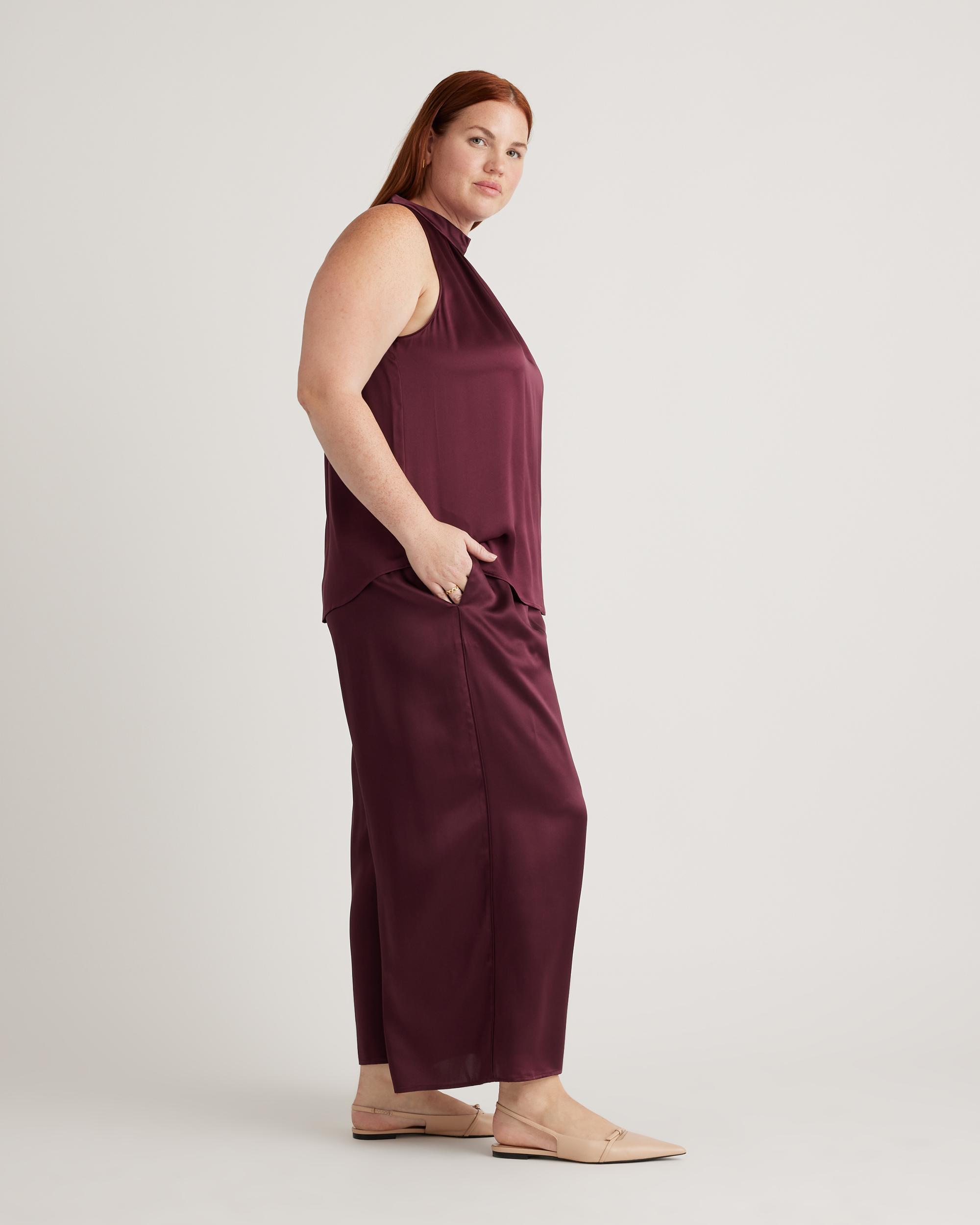 Quince | Women's Halter Top Size XL, Silk Product Image