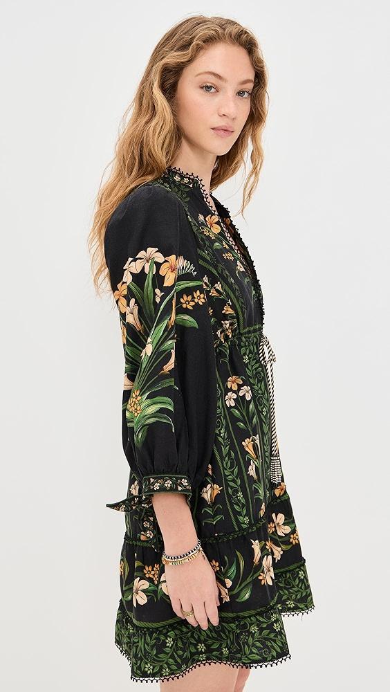 FARM Rio Flowers Arch Black Mini Dress | Shopbop Product Image