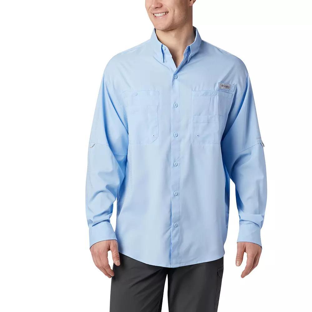 Men's Columbia PFG UPF 40 Tamiami™ II Long Sleeve Button-Down Shirt, Size: Medium, Blue Product Image