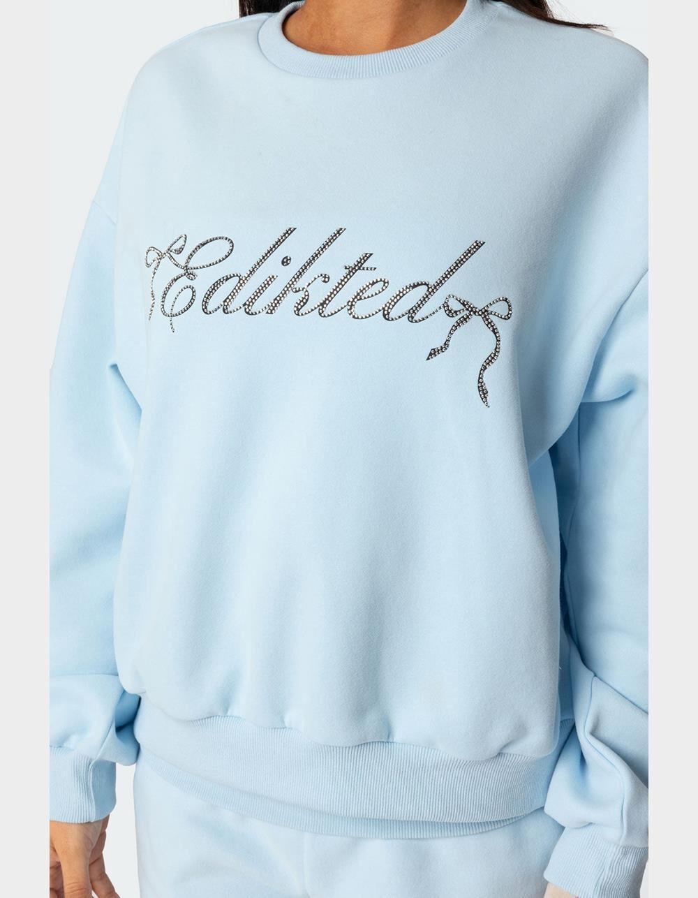 EDIKTED Super Edikted Oversized Sweatshirt - LIGHT BLUE Product Image