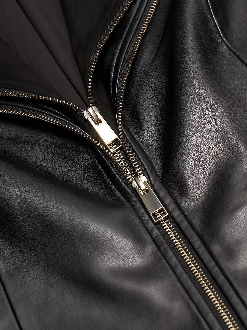 Malinda Faux Leather & Faux Suede Moto Jacket Product Image