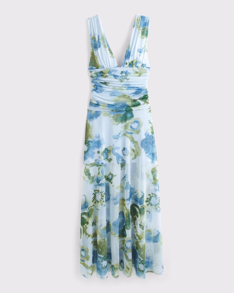 Plunge Drop-Waist Maxi Dress Product Image