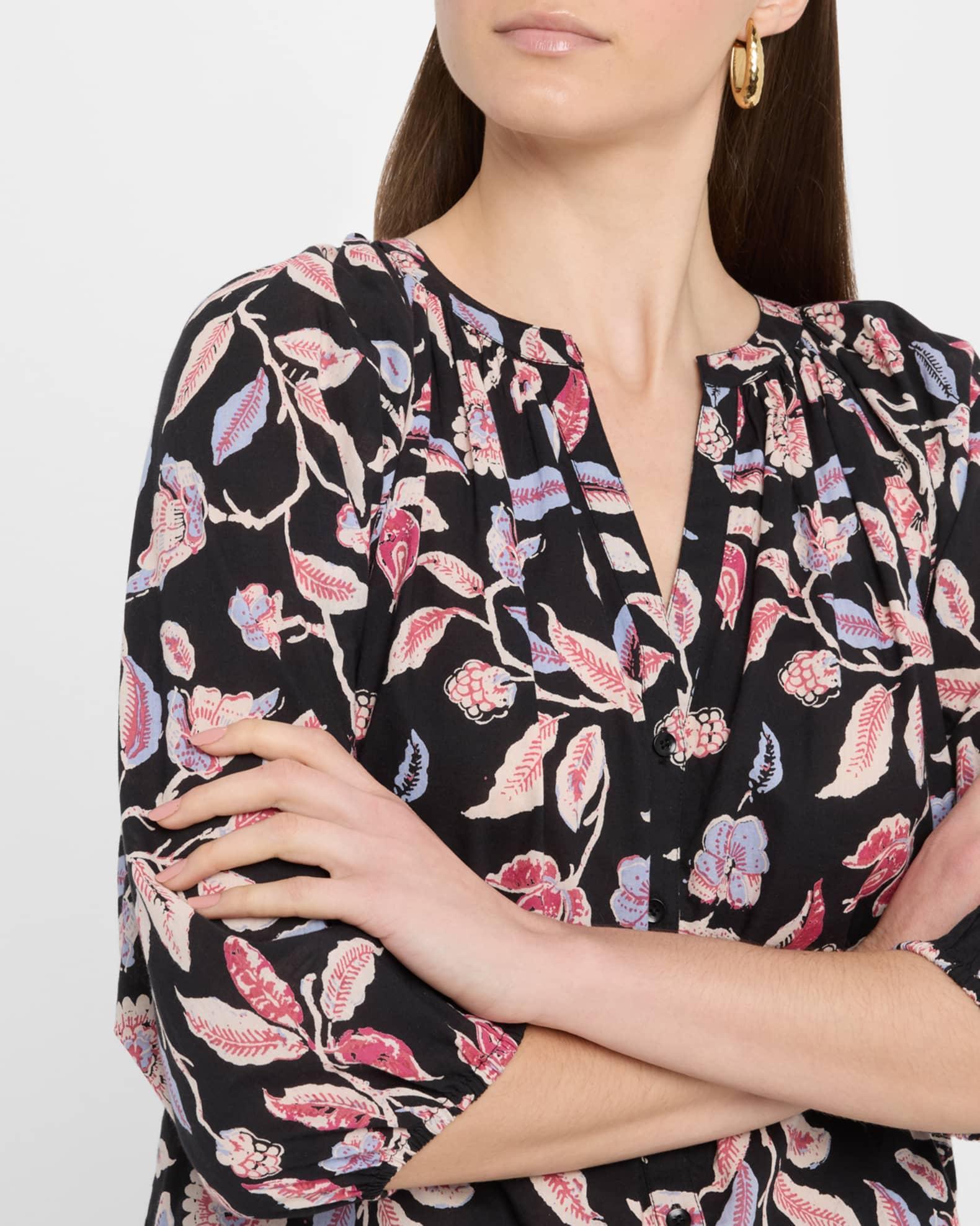 Mitte Floral-Print Cotton Poplin Top Product Image