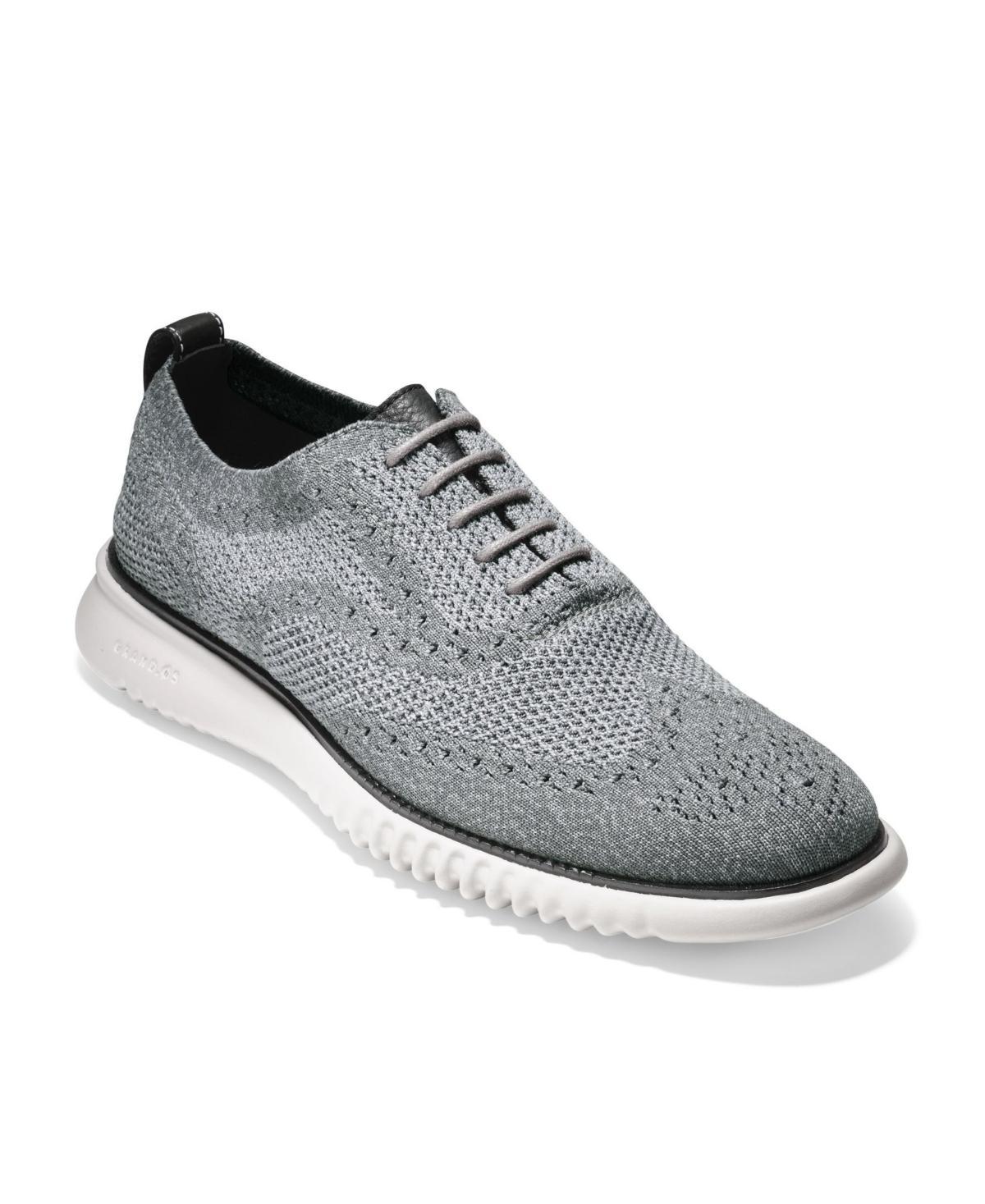 Cole Haan Mens 2.ZERGRAND Wingtip Oxford Shoes - Grey Size 8 Product Image
