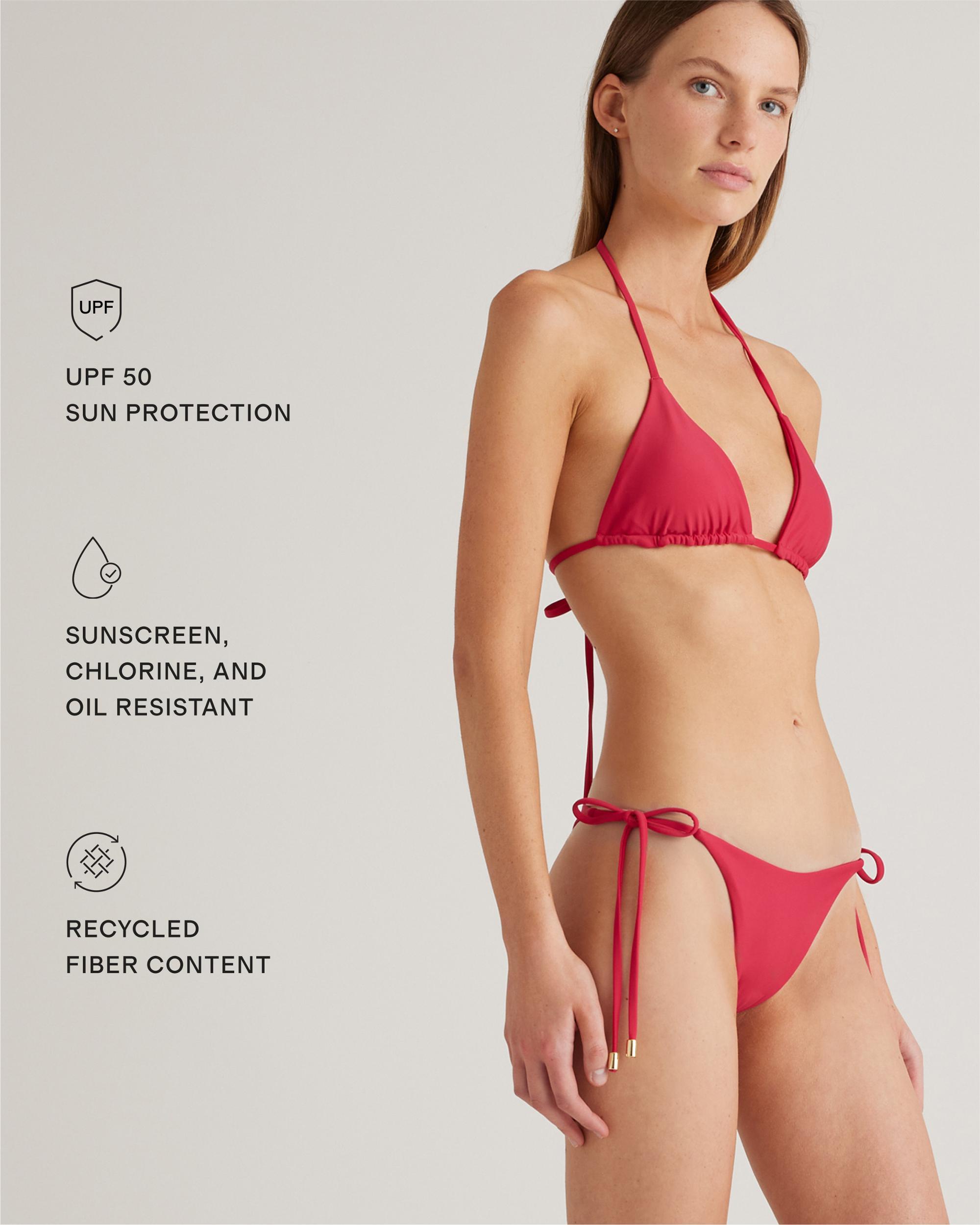 Quince | Women's Italian Adjustable Side-Tie Bikini Bottom Size XS, 78% Recycled Polyamide, 22% Spandex Product Image
