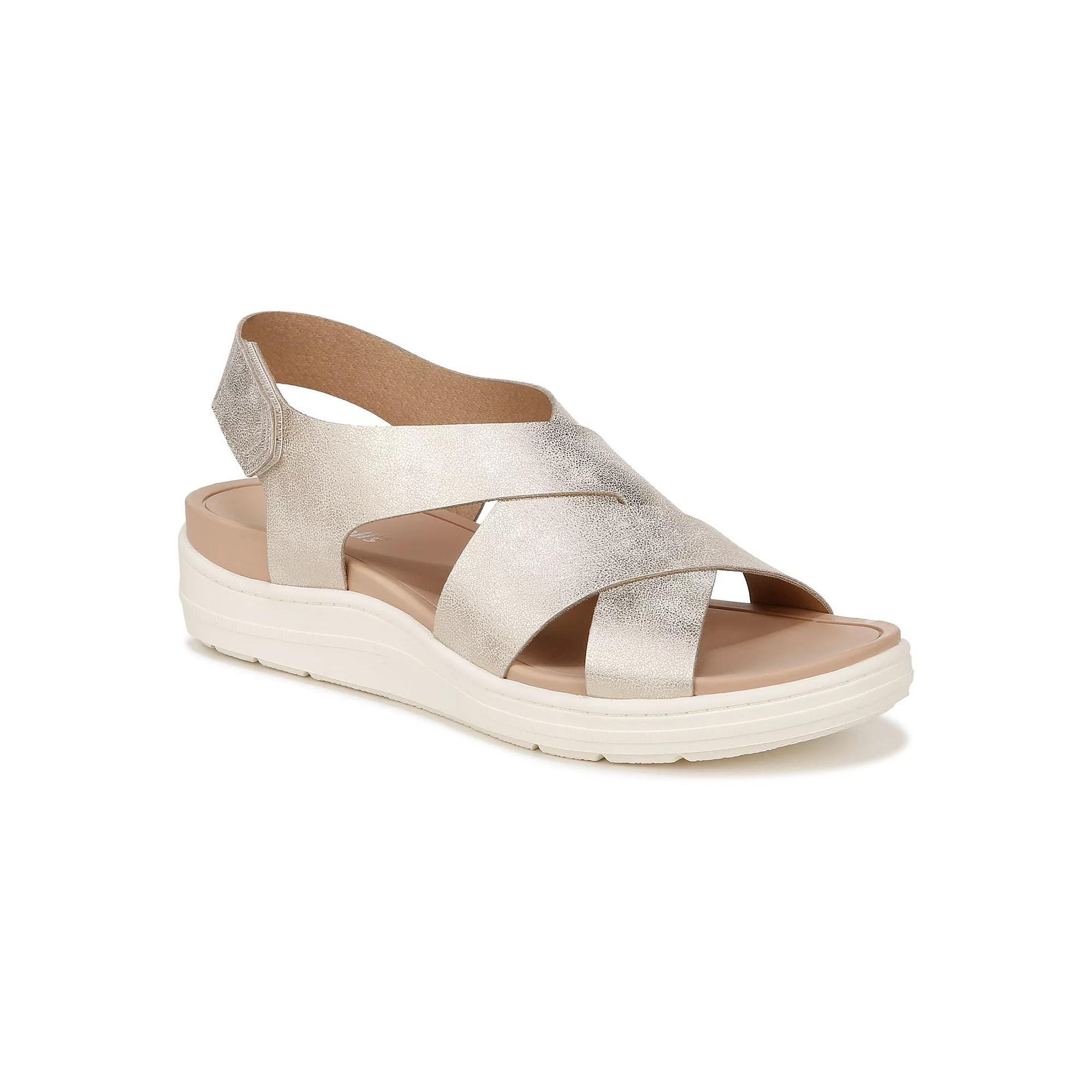 Dr. Scholl's Time Off Sea Women's Strappy Sandals, Size: 7, Light Gold Product Image