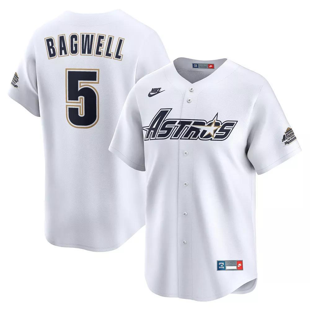 Men's Nike Jeff Bagwell White Houston Astros Throwback Cooperstown Collection Limited Jersey, Size: XL Product Image
