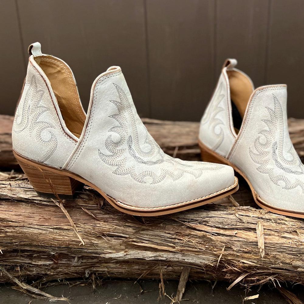 Cream Leather Hold A Grudge Booties Product Image