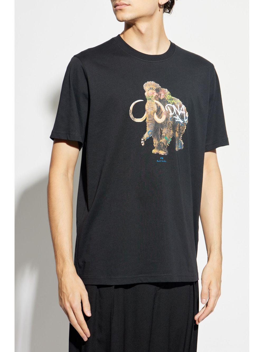 Graffiti Mammoth-print T-shirt Product Image