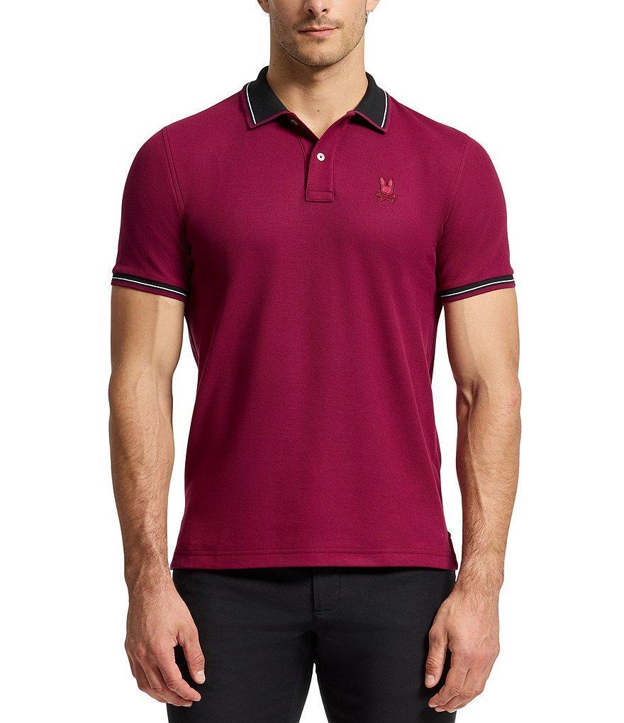 Psycho Bunny Oak City Pique Short Sleeve Polo Shirt Product Image