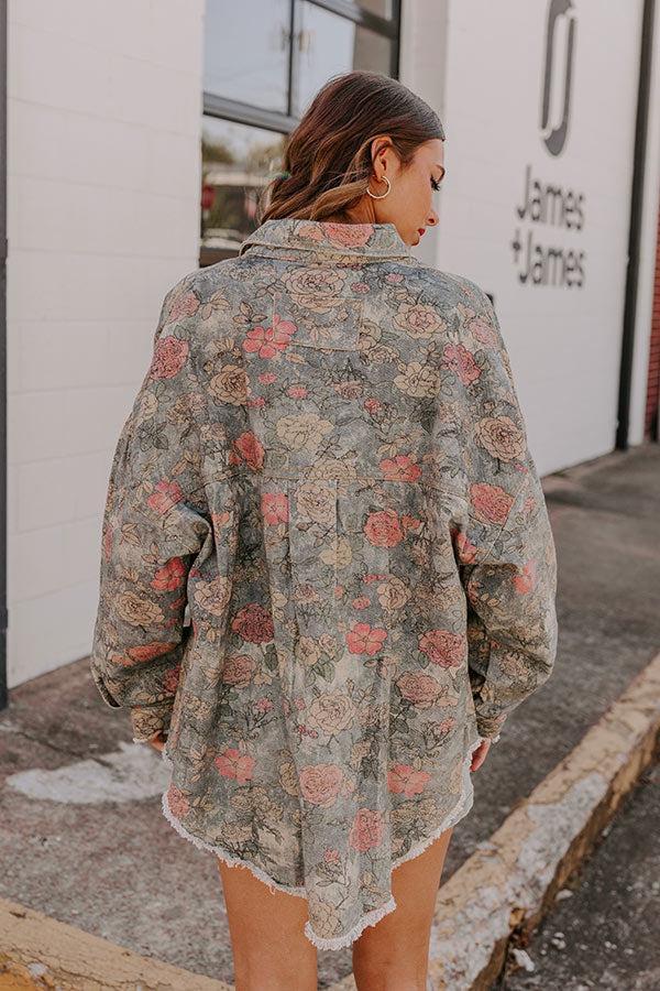 Pocket Full Of Roses Denim Jacket Product Image