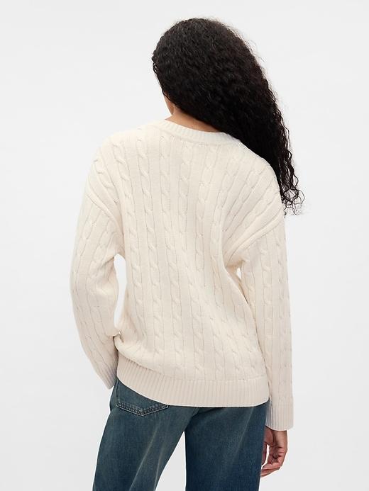 Oversized Cable-Knit Sweater Product Image