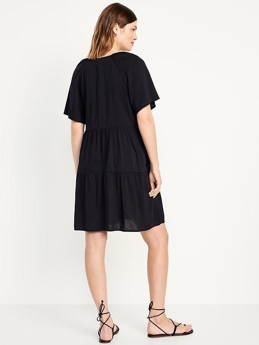 V-Neck Mini Swing Dress Product Image