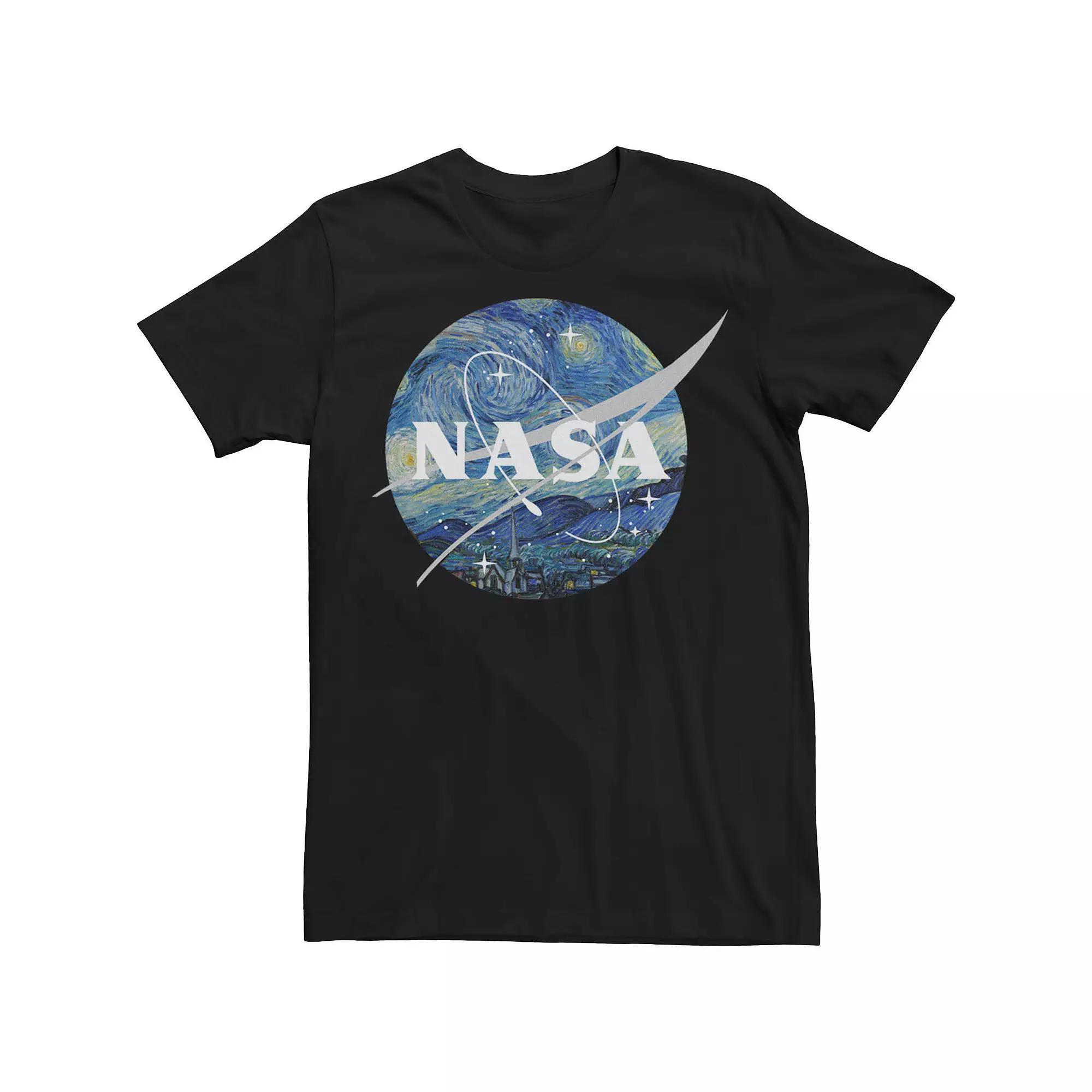 Big & Tall NASA Starry Nasa Logo Tee, Men's, Size: 4XL, Black Product Image