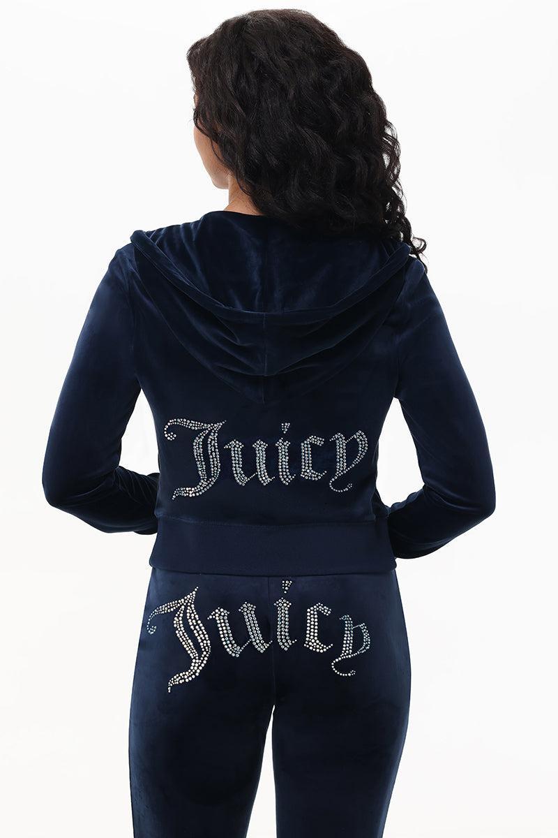 Technicolor Customizable Big Bling Velour Hoodie Product Image