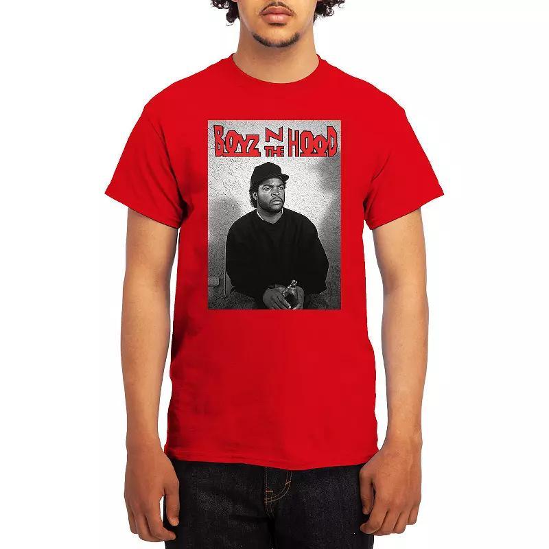 Men's Boyz N' The Hood Logo Doughboy Photo Tee, Size: Medium, Grey Red Product Image