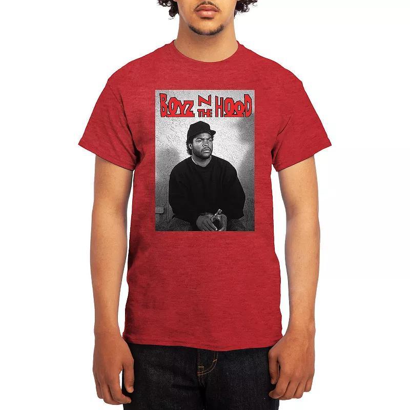 Men's Boyz N' The Hood Logo Doughboy Photo Tee, Size: Medium, Grey Red Product Image