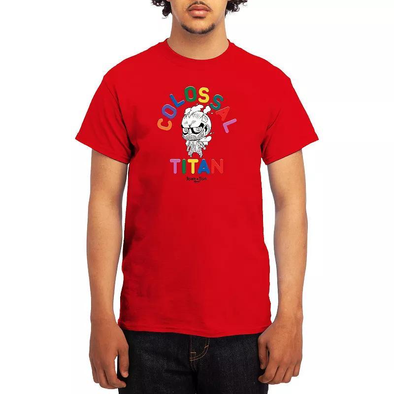 Men's Attack on Titan Athletic Graphic Tee, Size: Small, Red Product Image