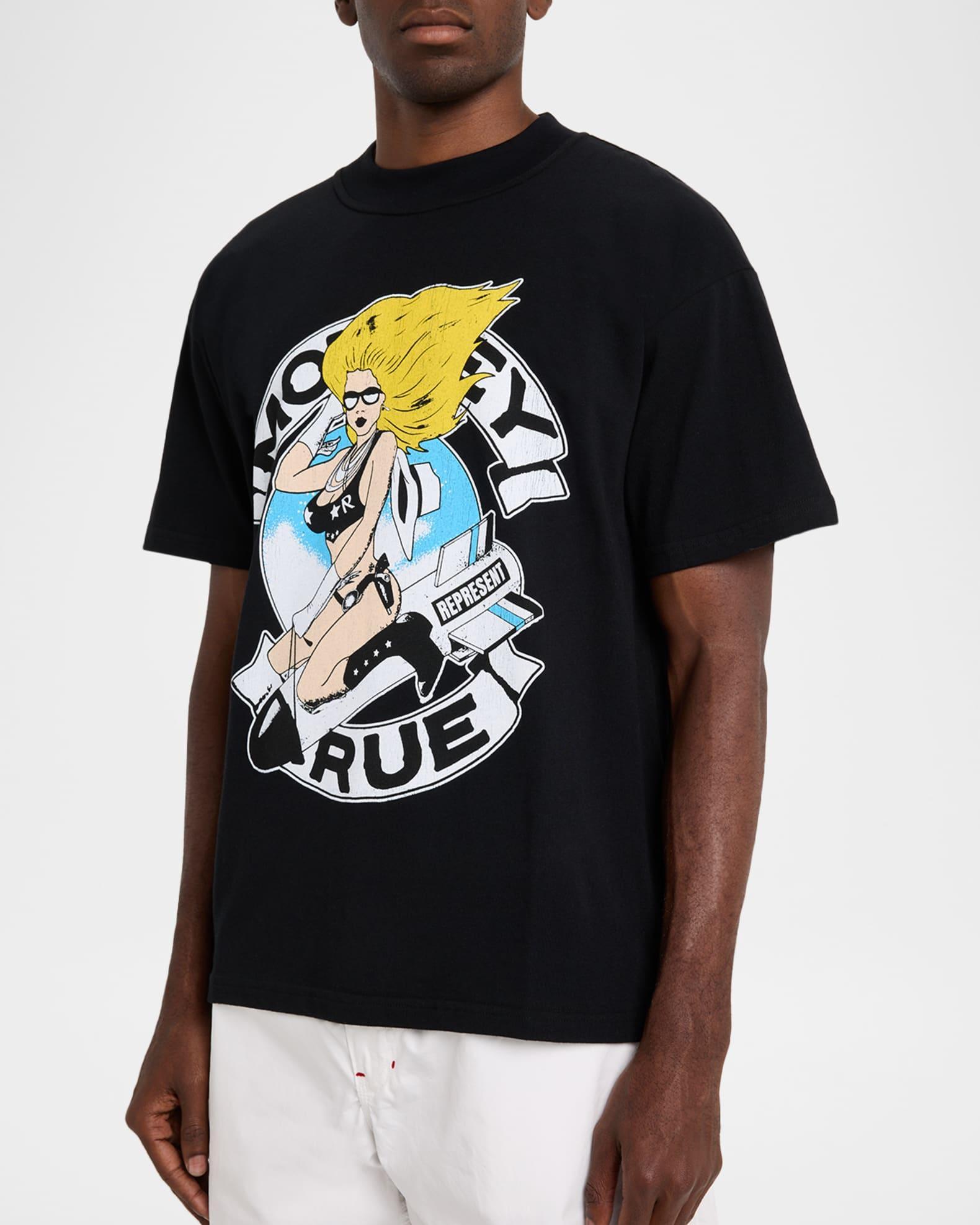 x Motley Crue Men's Bomber Girl Graphic Band T-Shirt Product Image