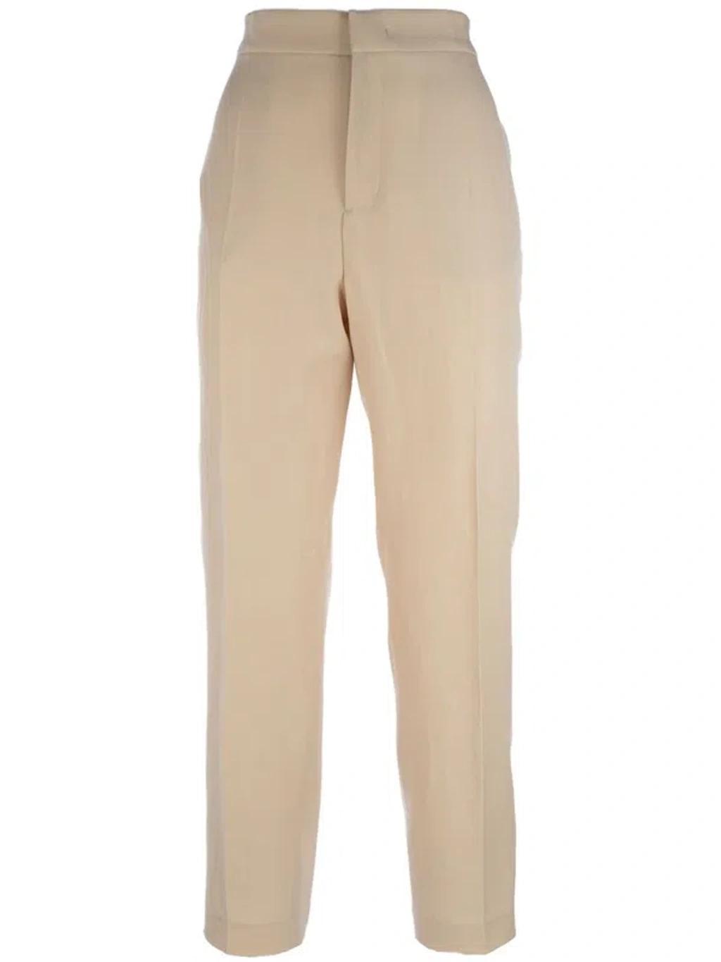 FABIANA FILIPPI Hopsack Trousers In Neutrals Product Image