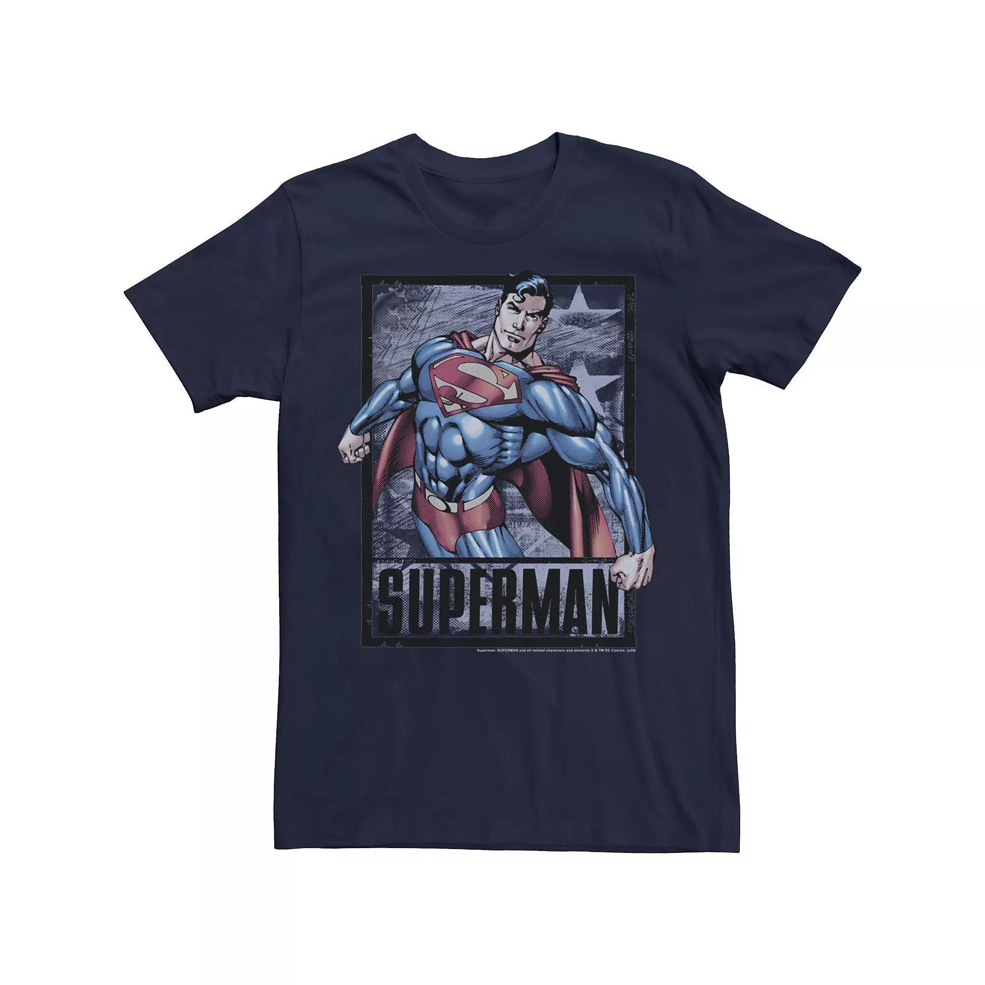 Men's Superman Check It Poster Tee, Size: Medium, Blue Product Image