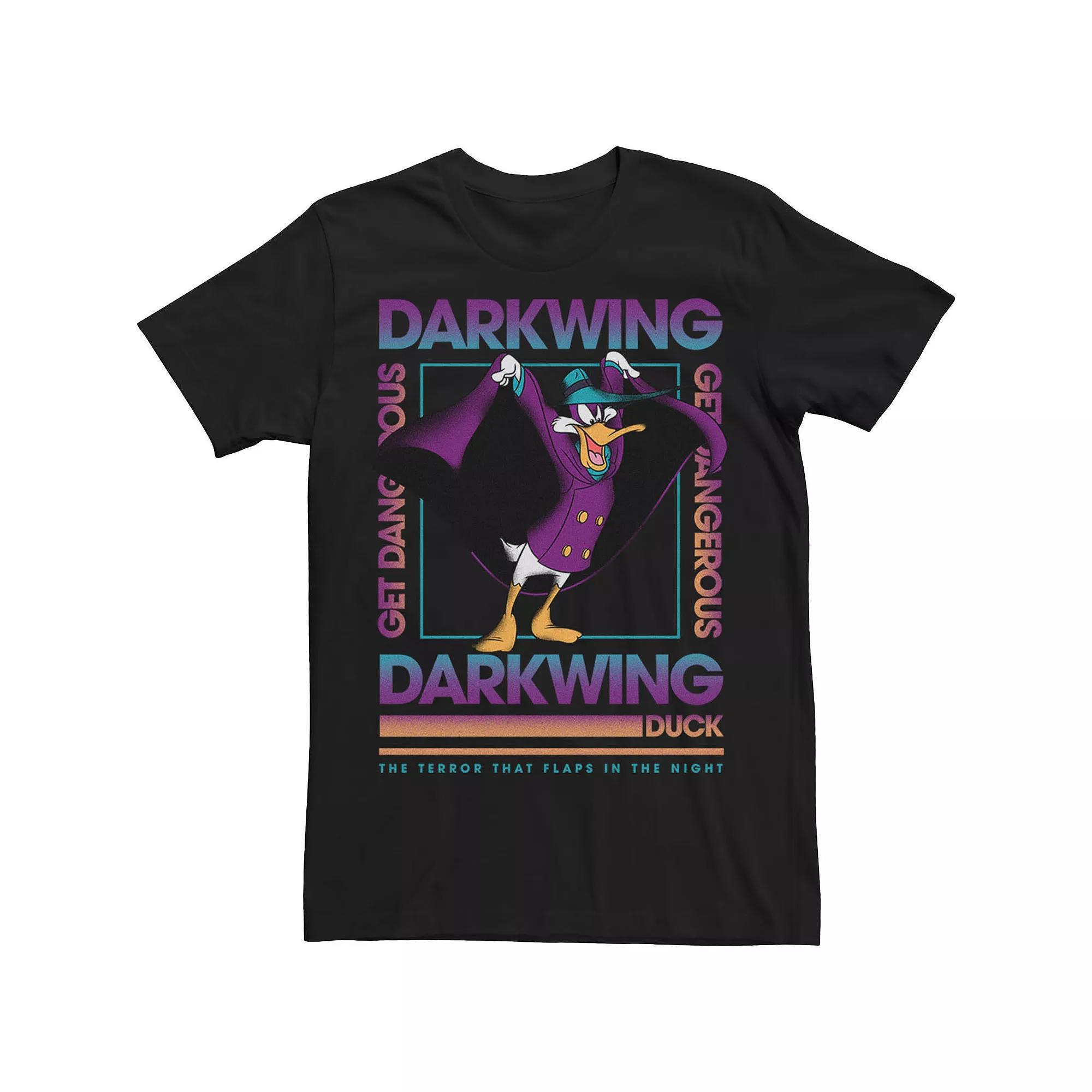 Disney's Darkwing Duck Men's Get Dangerous Square Tee, Size: XL, Black Product Image