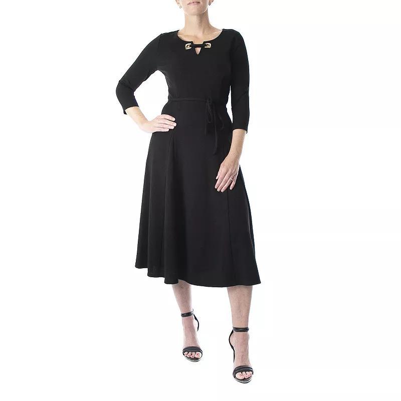 Women's Nina Leonard Grommet-Detail Midi Dress, Size: Small, Dusty Pink Product Image