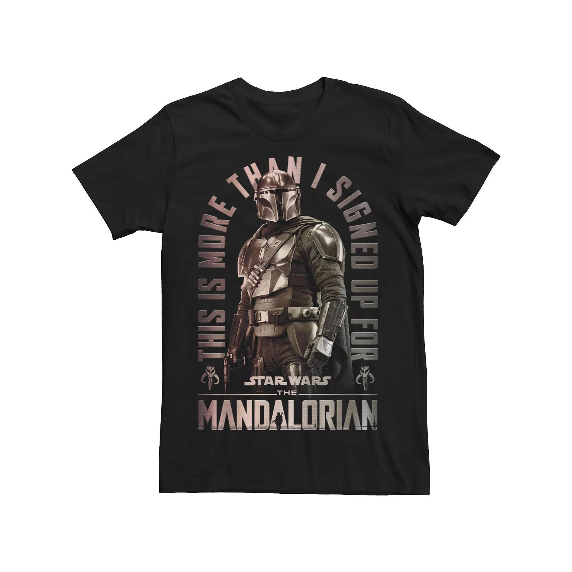 Men's Star Wars The Mandalorian Signed Up Poster Tee, Size: Medium, Black Product Image