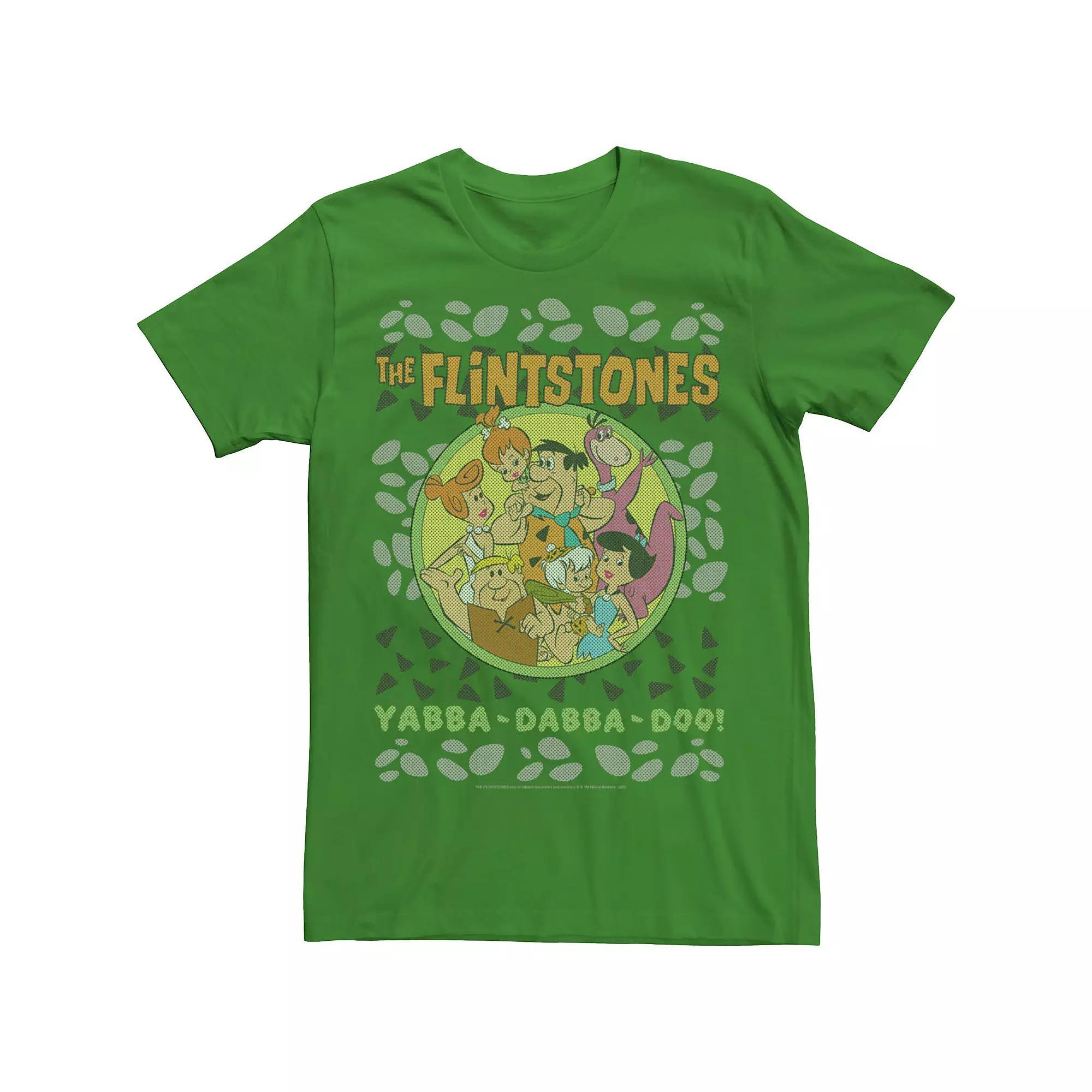 Men's The Flintstones Yabba-Dabba-Doo Ugly Christmas Sweater Style Tee, Size: 3XL, Kelly Product Image